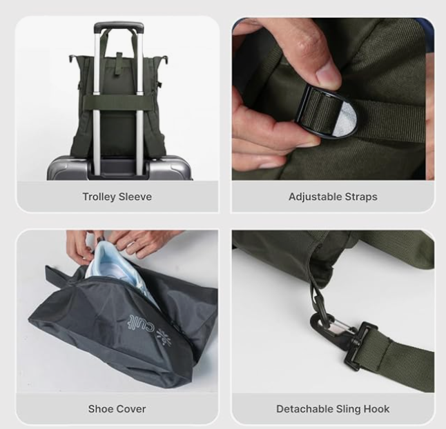 35L Multi-Carry Travel Backpack, Tote & Shoulder Bag