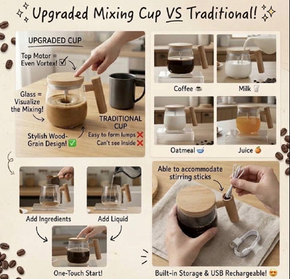 Self-Stirring Rechargeable Coffee Mug