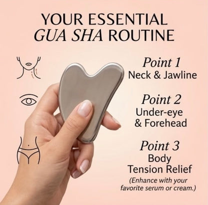 Premium Stainless Steel Gua Sha Facial Massager