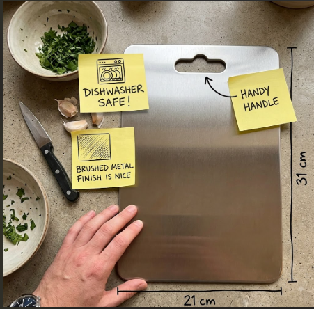 Stainless Steel Cutting Metal Board for Kitchen