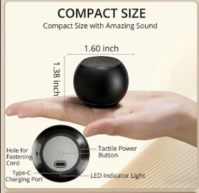 Mini Bluetooth Speaker 5.3 with Stereo Sound