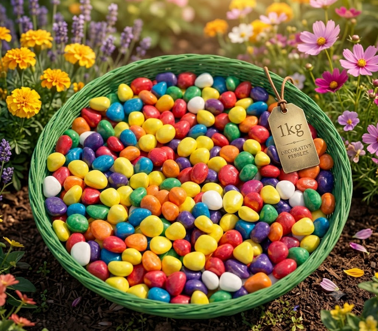 Colorful Flowerpot Decorative Stones & Pebbles