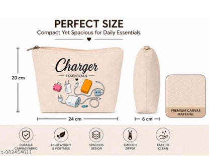 Premium Canvas Accessories Organizer Pouch